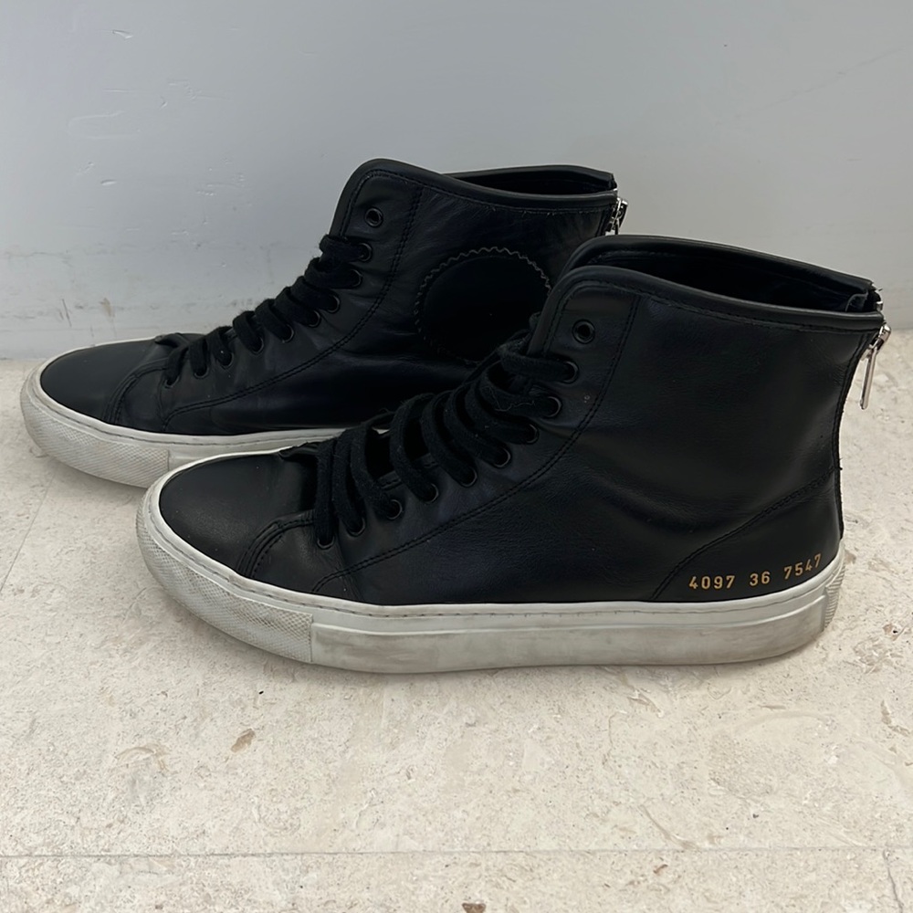Common projects high top sneakers